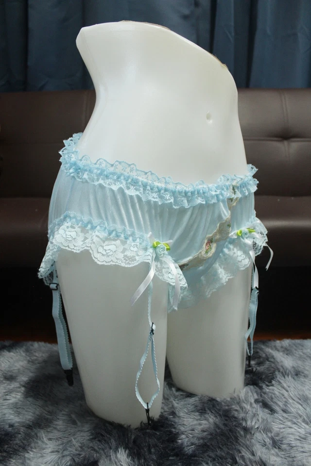 #A66 2XL/ElásticoW.24-42" Estilo De Colección Azul Nylon Ligas Bikini Bragas Ropa Interior Foto 4 de 4