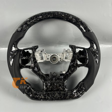 Custom Black Forged Carbon Fiber Leather Steering Wheel For 2017 Lexus Is Series