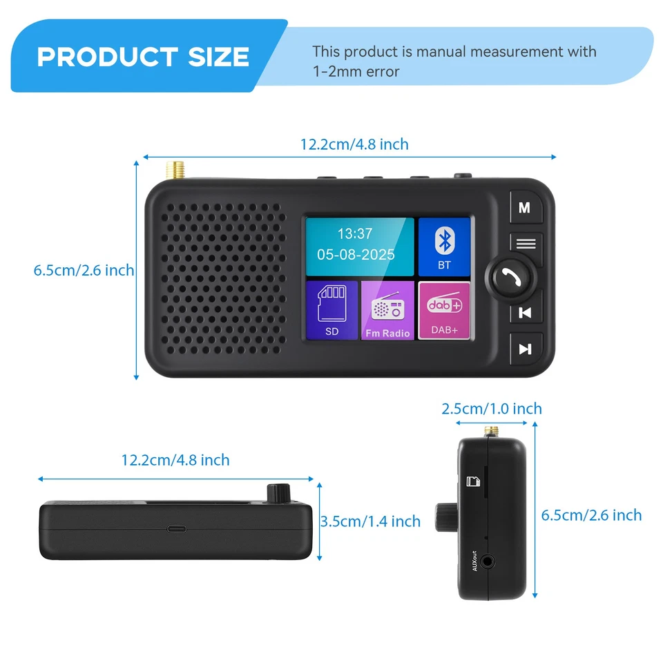 2.4" DAB+ Autoradio Adapter Bluetooth Wireless FM Transmitter EmpfäNger DAB DAB+ - Bild 4 von 4