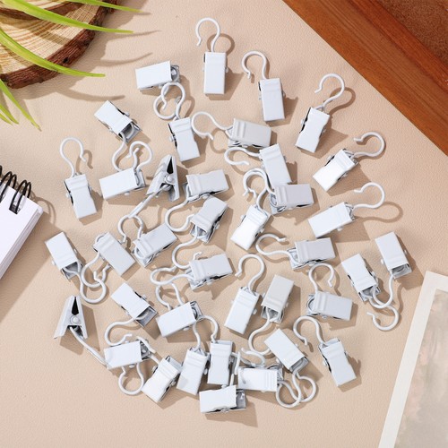 40 Pcs Hook Jacket Set Miss Travel Clothes Hanger Clips Curtain Holder Hooks - Picture 4 of 11