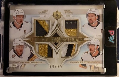2023 UD Ultimate Materials Gold Game Used Eichel Stone Marchessau Stephenson /25