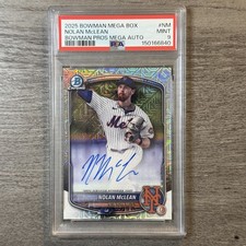2025 Bowman Chrome Mega Box Nolan McLean Autograph Mojo Refractor PSA 9 