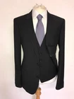 HUGO BOSS - Slim Fit 3 Piece Plain BLACK WOOL SUIT - 42 Reg -W36 L33 - WORN ONCE