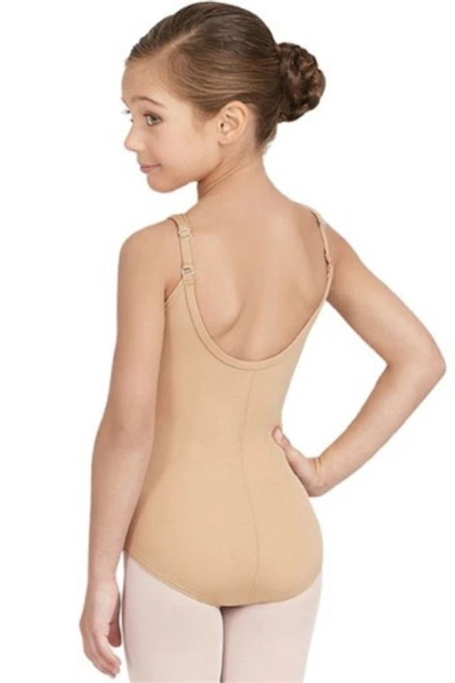 Nuevo sin etiquetas CAPEZIO ajustable cami leotardo para niño beige TB1420C MED 81276 Foto 2 de 2