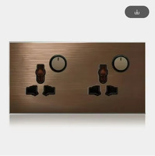 Retro EU Wall Light Switch 220V Coffee Color ...