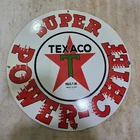 TEXACO POWER CHIEF 29 X 29 INCHES PORCELAIN ENAMEL SIGN