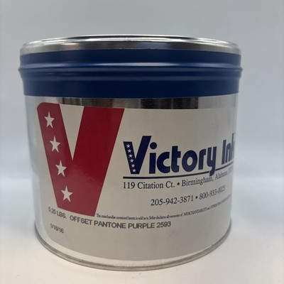 Victory Ink- Offset Pantone Printing Ink ''Purple 2593''-- 5.20 lb. can ''Oil Base''