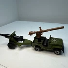 1978 Matchbox Lesney Superfast #38 Army Jeep And #32 Field Gun
