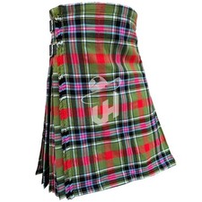 Heavy-Weight Custom Tartan Kilt with Leather Straps and Modern Belt Loops