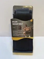 5" Wide Nylon Adjust Weight Belt Padded Steel Buckle Hook/Loop Strap S/M - New