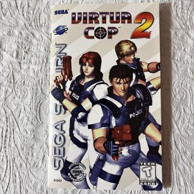Virtua Cop 2 (Sega Saturn, 1996) with Manual, Case & Registration Card , TESTED
