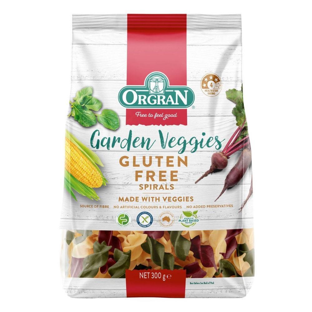 Orgran Garden Veggies Spirals 350g - 4 Pack