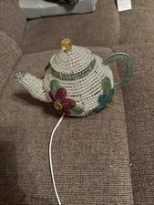 Beaded home decor: Beaded Light-up Teapot Beautiful Whimsical