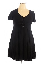 Torrid Black Short Sleeve V-Neck Pull Tie Dress Size 1X