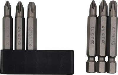 6Pcs 50mm JIS Screwdriver Bit Set with Magnetic Tip,1/4 Hex Shank,