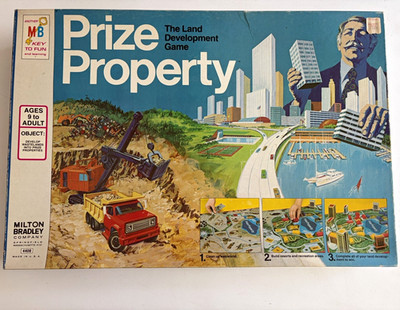 Milton Bradley Prize Property 3-D Land Development Board Game 1974 MPN 4408