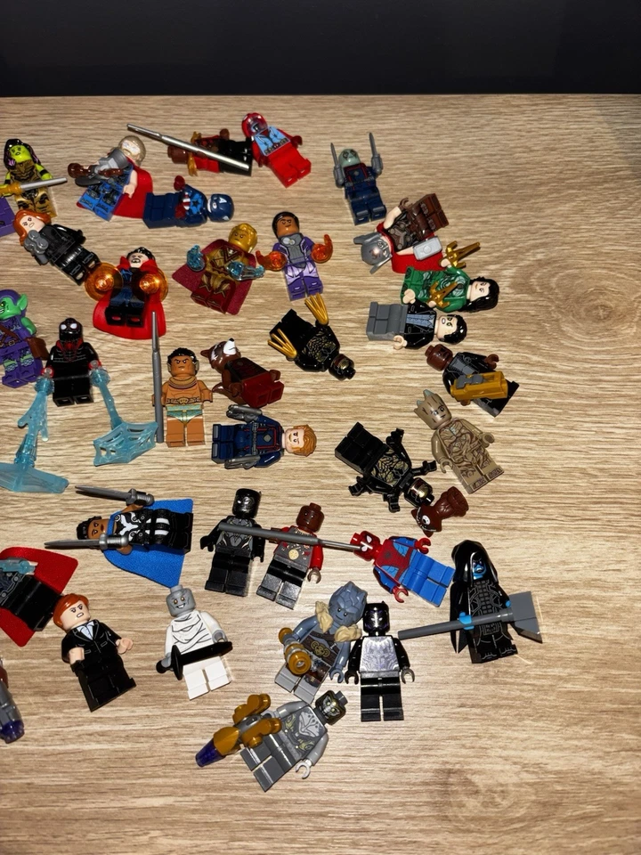 Bulk LEGO Marvel Minifigures 46 Iron-Man Thor Spider-Man Black Panther MCU - image 3 of 4