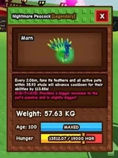 Huge Peacock Mutation Nightmare - Grow A Garden - Fast Delivery!