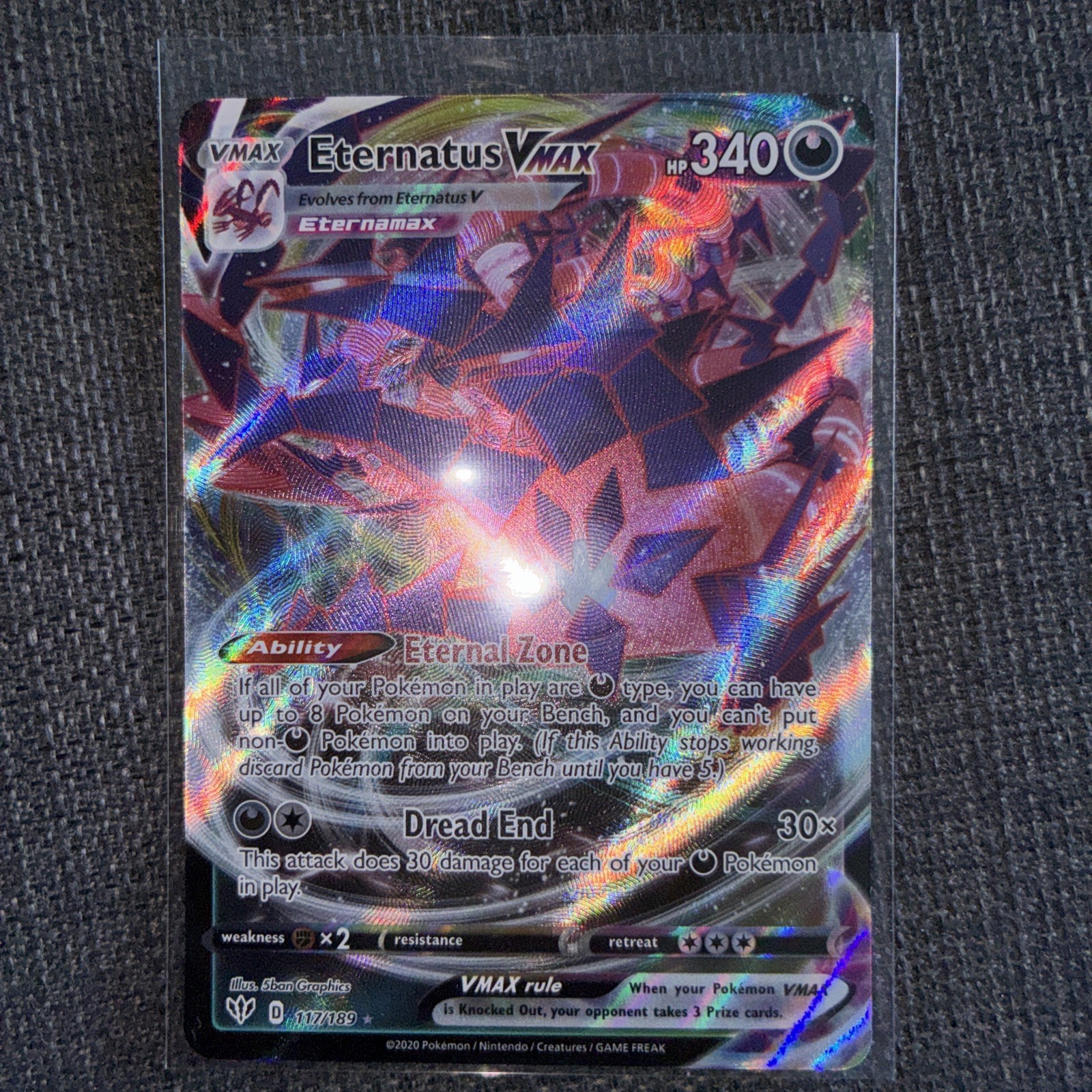 Eternatus VMAX - 117/189 Pokemon Darkness Ablaze Sword & Shield