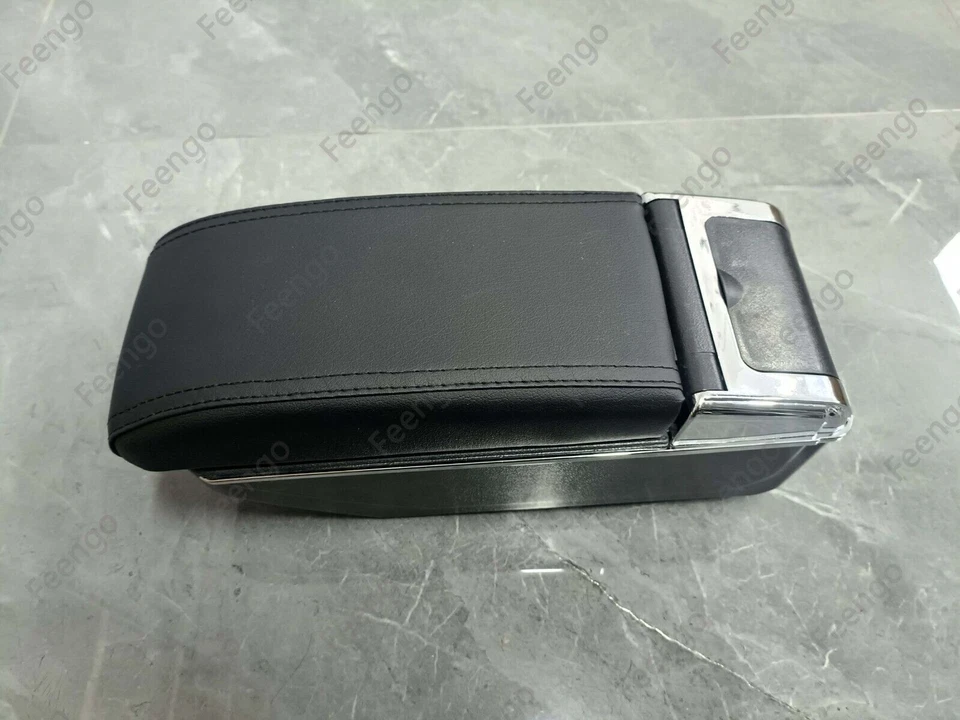 NUEVO para Fiat 500 2012-2017 nuevo reposabrazos consola central caja de almacenamiento estilo negro Foto 3 de 4