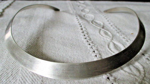 Collier Torque Ras Du Cou En Argent Massif 925 - Bijou Vintage - Poinçonné - Modèle 110
