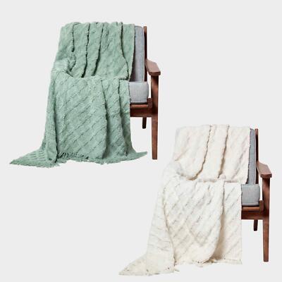100% Baumwolle getuftet Überwurf Geometrisches Muster Tagesdecke Decke für Bett oder Sofa