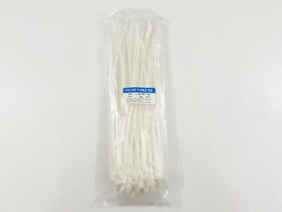 White Nylon Cable Tie Loops Pcs 4.8x300mm 100pcs