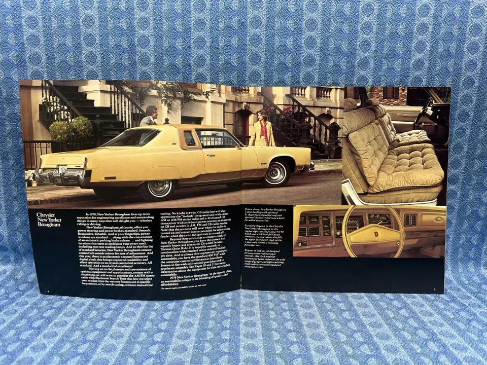 1978 Chrysler New Yorker & Newport Original Grande Folheto de Vendas - Imagem 2 de 3