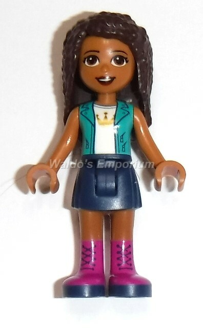 Lego Friends MiniFigure, ANDREA w/Dk Blue Skirt, from Andrea's Family set 41449