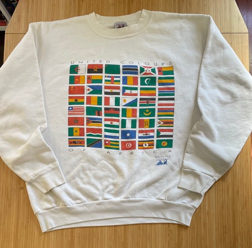 Vintage 1992 United Colours of Africa Sweatshirt Size XL Shirt Flags HBCU - Picture 6 of 6