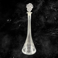 Orrefors Tall Clear Glass Crystal Decanter Olle Alberius Signed Made In Sweden