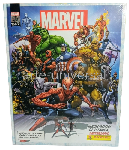 50 CONFEZIONI SCIOLTE + ALBUM COPERTINA RIGIDA - 80 anni collezione adesivi e carte MARVEL - Foto 4 di 14