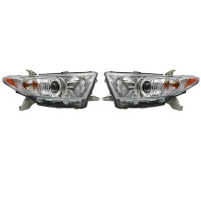 Silscvt Left+Right Headlights For Toyota Highlander 2011-2013 Headlamps Factory