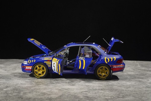 Kyosho 1:18 Subaru Impreza 1995 Monte Carlo Rally #5 Simulation Alloy Car Model - Picture 10 of 20