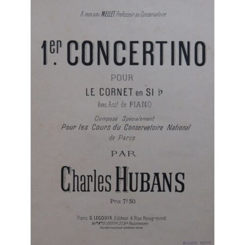 Hubans Charles Concertino No 1 Schultüte Piano - Picture 1 of 4