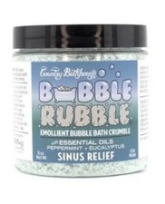 COUNTRY BATHHOUSE BUBBLE RUBBLE EMOLLIENT BATH CRUMBLE SINUS RELIEF 8 OZ