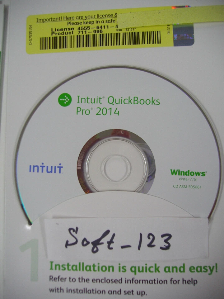 INTUIT QUICKBOOKS PRO 2014 FOR WINDOWS FULL RETAIL FOR USA =LIFETIME LICENSE= - Image 2 of 4