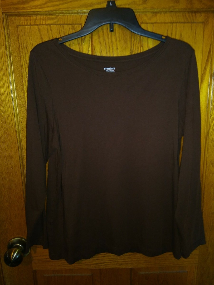 Dress Barn Brown Women's Shirt Size XL long Sleeves