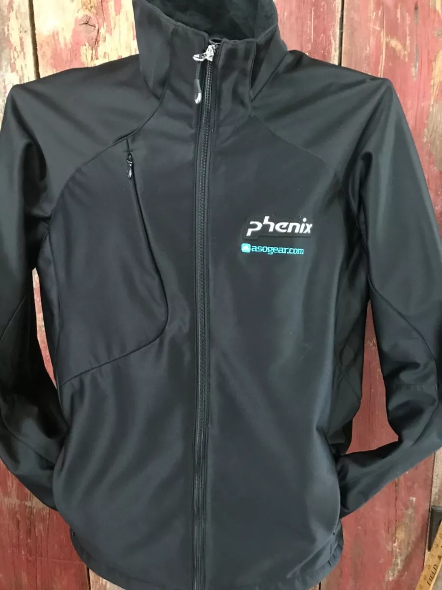 Phenix Asogear.com full zip softshell jacket embroidered logo mens XXL black..f1