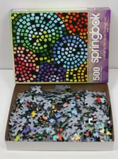 Springbok Strolling Ephesus 500 Piece Puzzle Art Colorful Pink Blue Purple Green