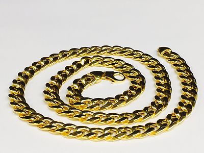 14k Yellow Gold Miami Cuban Curb Link 16.5'' 10 mm 45 grams chain/Necklace (REL)