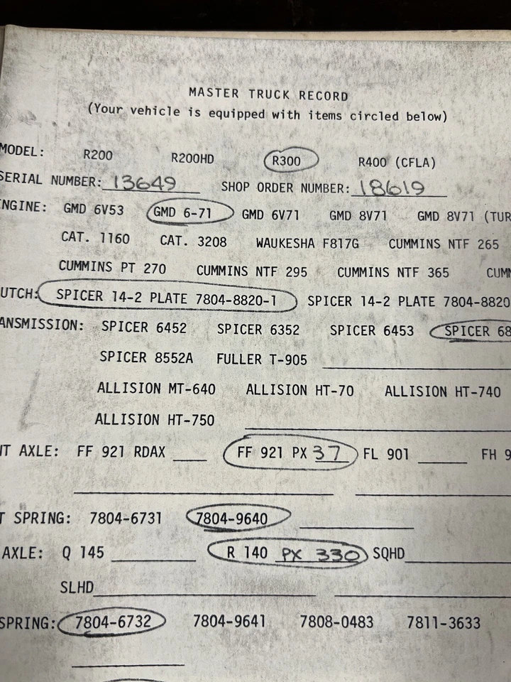 正品原装华纳 Swasey R300 卡车服务店手册 — 第 2/4 张图片