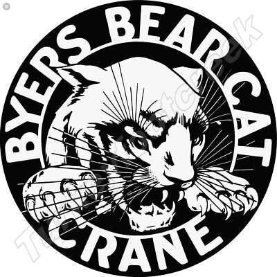 Byers Bear Cat Crane Round Metal Sign 2 Sizes To Choose From