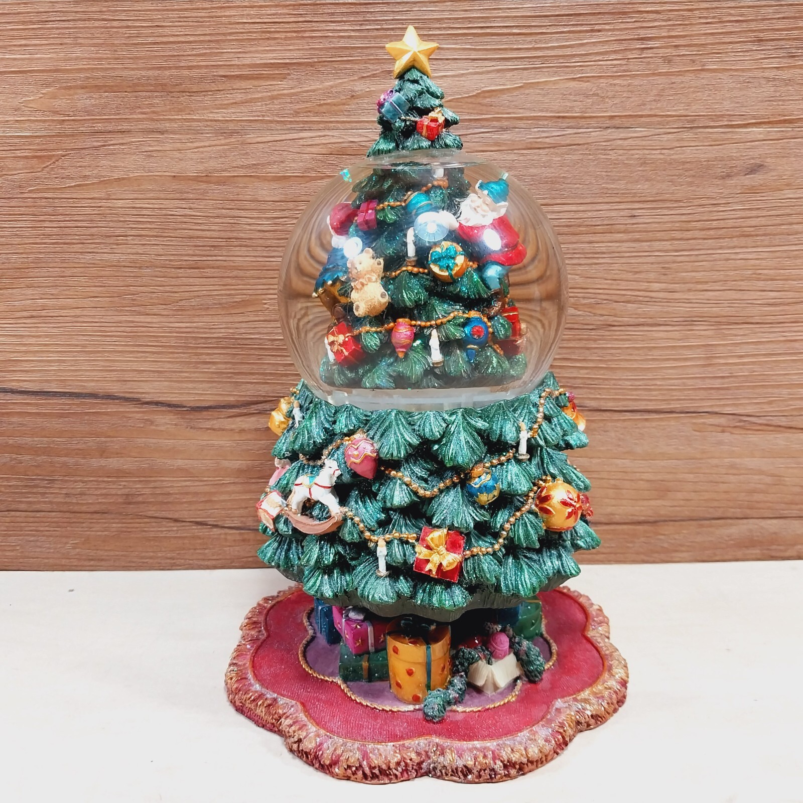 Christopher Radko 2006 Santa's Elves Tree Musical Revolving Snow Globe Tested!