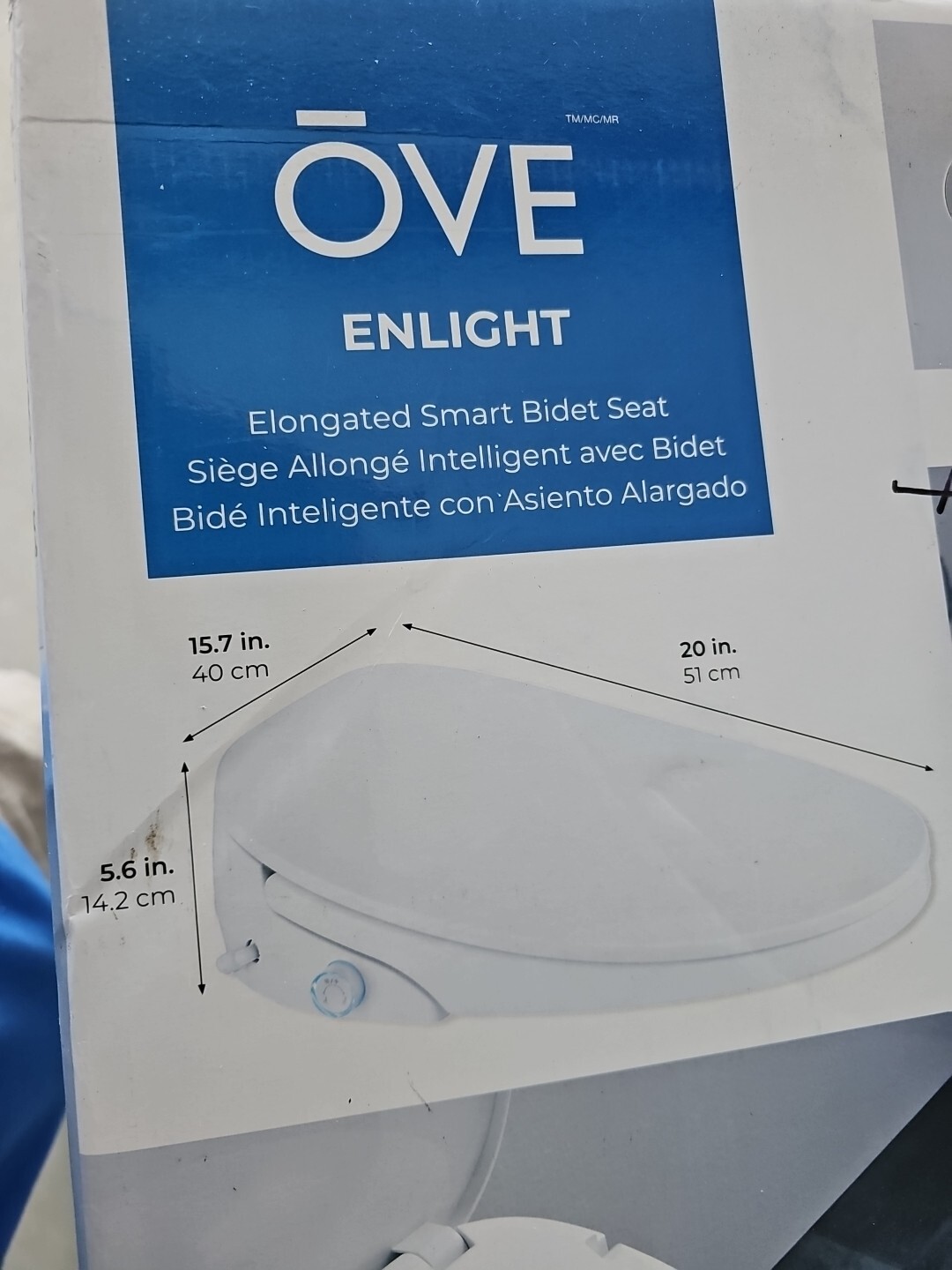 OVE Decors Enlight Elongated Smart Bidet Seat with Remote Control eBay