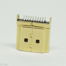 50pcs PCB Chassis SMD Socket Male Plug Connector Gold Plated HDMI 1.6mm 19Pin
