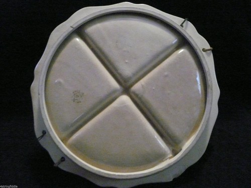 Vintage 4-teilige handbemalte Schale mit Drahtgeflechtgriff Japan um 1940 - Bild 5 von 6