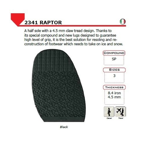 Vibram Raptor Half Soles #2341 For ice 