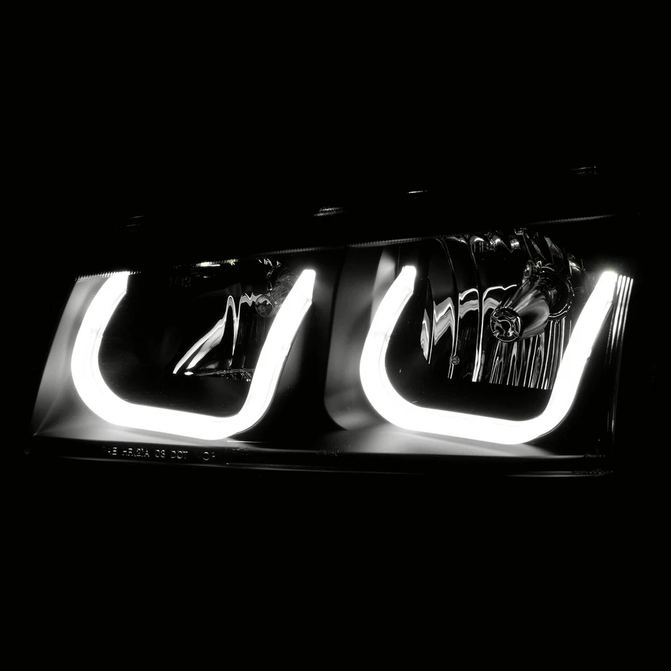 Faros LED negros barra U para Chevrolet Silverado 1500 2500 3500 2003-2006 Foto 4 de 4