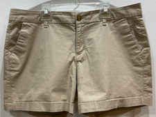 Old Navy Womens Shorts Size 12 Khaki 4 Pocket Zip Fly Button Waist F31